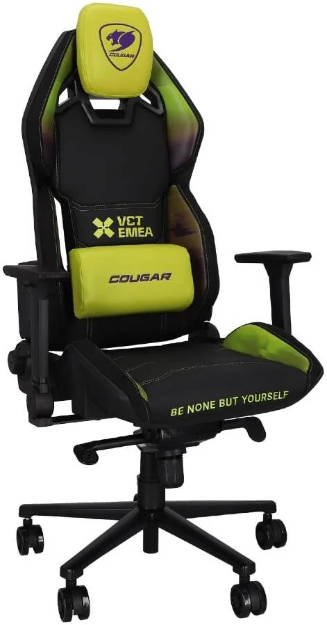 صندلی گیمینگ COUGAR HOTROD ROYAL با پشتی چند ناحیه‌ای، چرم مصنوعی Hyper-Dura و جیر میکرو، دسته قابل تنظیم 4D، بالابر گازی کلاس 4، قابلیت خواباندن 150 درجه، حداکثر وزن 136 کیلوگرم | 3MHTVRLB.0001