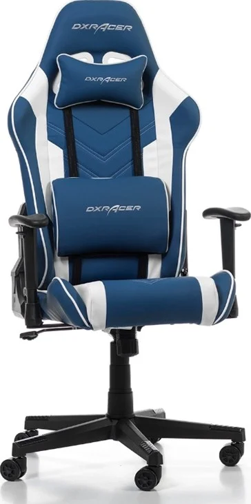 صندلی گیمینگ سری Prince مدل P132 دی ایکس ریسر، دسته های 1D با سطح نرم، آبی و سفید | GC-P132-BW-F2-01 / GC-P132-BW-F2-158