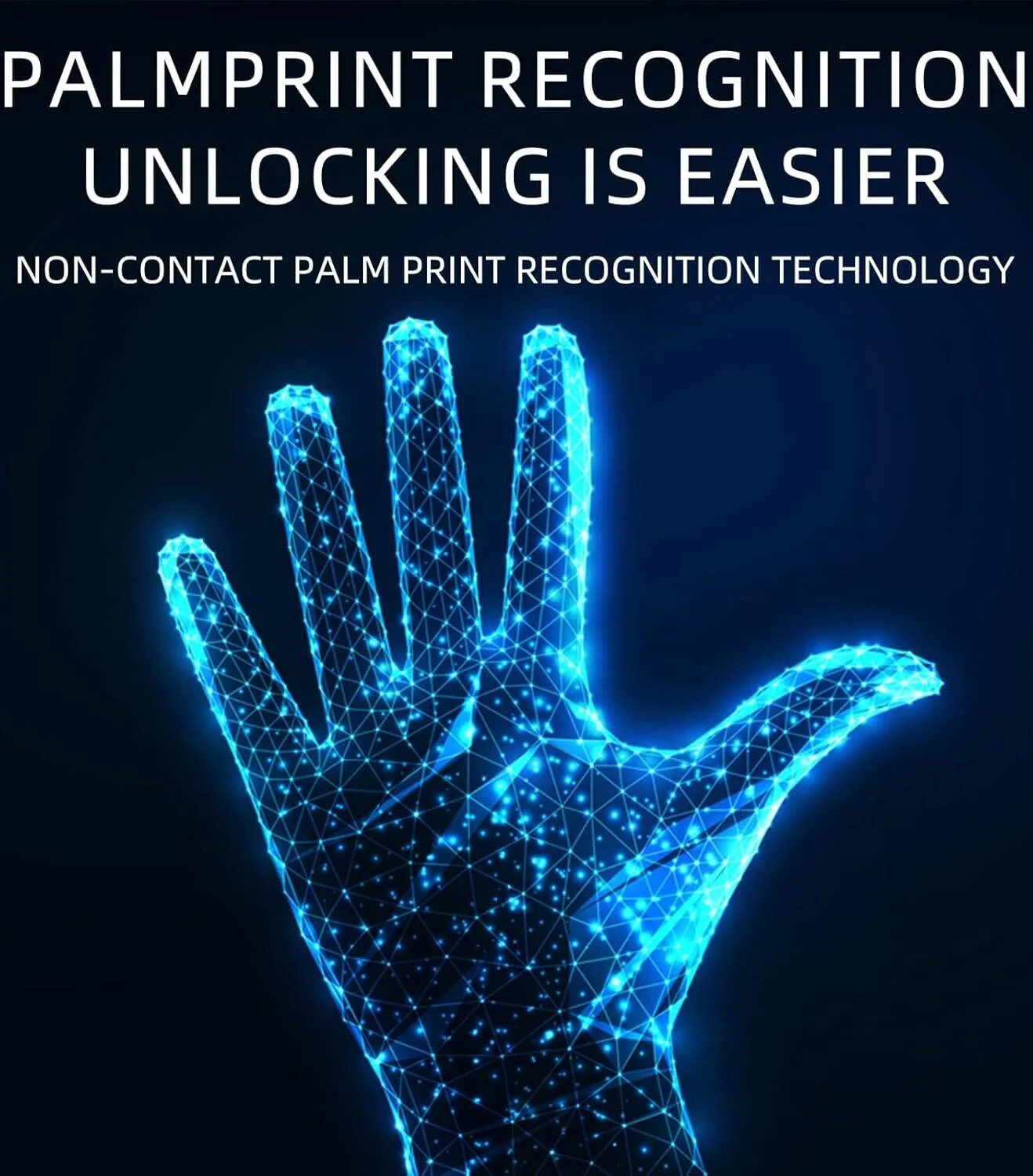 قفل هوشمند Pohaytipe، باتری 5000 میلی آمپر ساعت با اینترکام فعال، تشخیص چهره سه بعدی، اثر انگشت، اثر کف دست، کنترل Tuya Wifi، تنظیم بیومتریک R/L برای Airbnb، خانه، هتل، دفتر (M03pro، روشن)