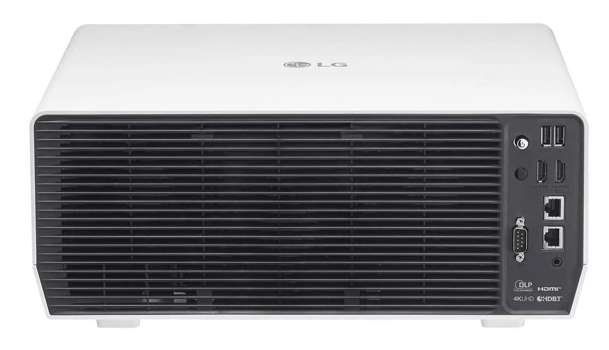 پروژکتور لیزری DLP ال‌جی ProBeam BU50NST با روشنایی 5000 لومن، HDR، XPR 4K UHD، وای‌فای و مرورگر وب یکپارچه، HDR10، بلندگوهای 2x5 وات، HDBaseT، 2x HDMI، 2x USB، سفید | LGBU50RG.AMA