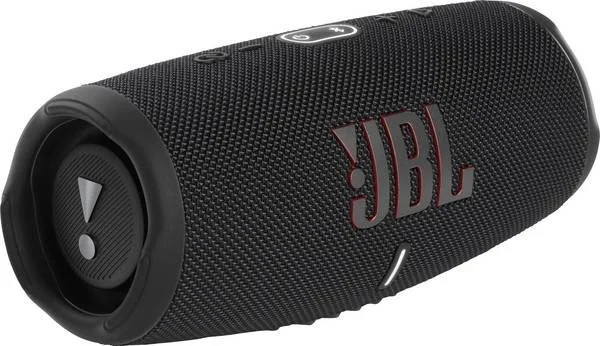 اسپیکر بلوتوثی JBL Charge 5، مناسب فضای باز، ضد آب، دارای استاندارد ضد گرد و غبار، تا 20 ساعت پخش مداوم، امکان اتصال همزمان به دو دستگاه موبایل، اتصال USB Type-C، مشکی | TRZ-CHARG5BK
