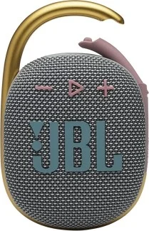 اسپیکر بلوتوثی قابل حمل JBL Clip 4 با کارابین یکپارچه، مقاوم در برابر آب و گرد و غبار IP67، صدای غنی و بیس قوی، فرکانس 100Hz-20kHz، عمر باتری 10 ساعته، خاکستری | CLIP4GRY