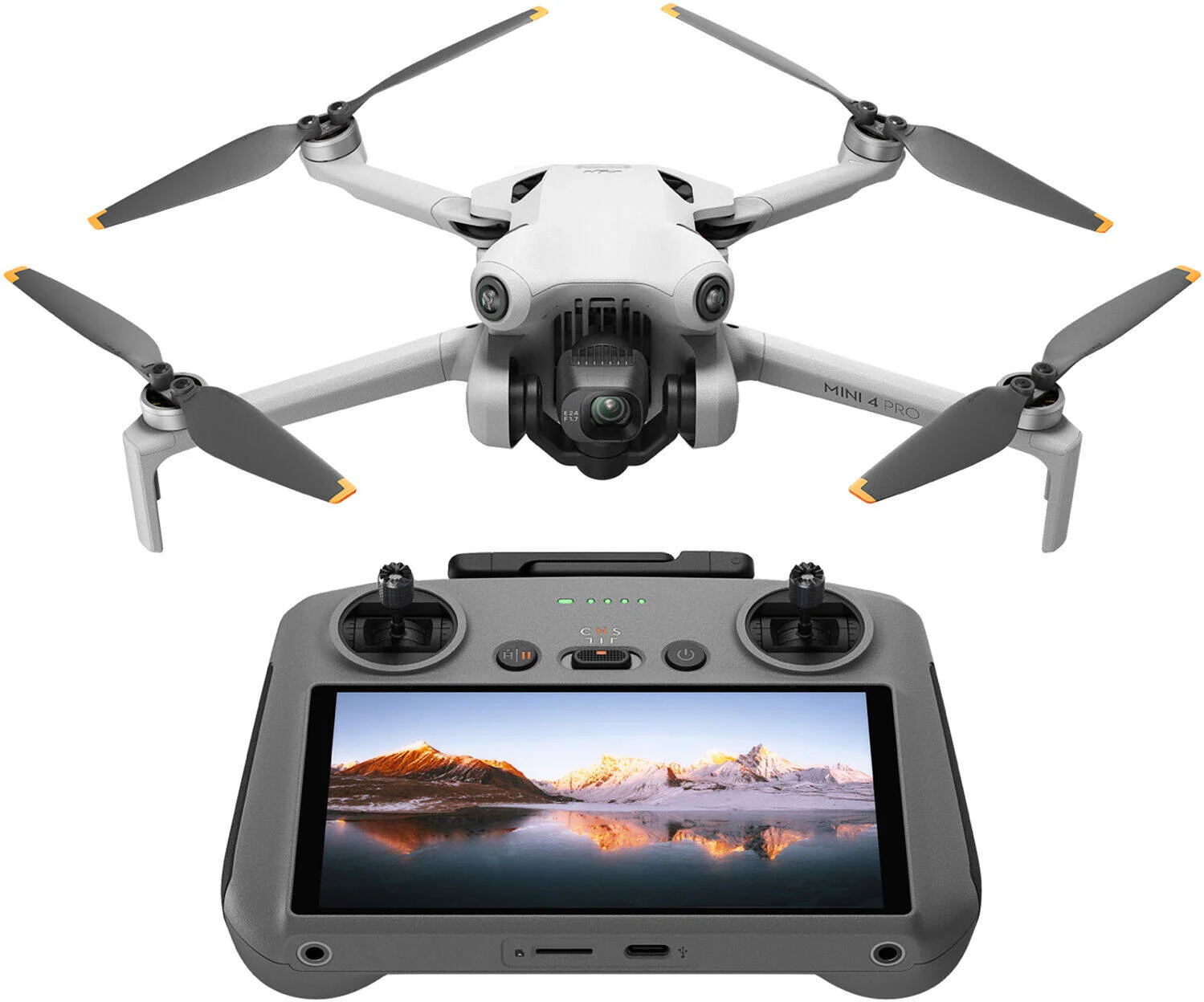 DJI Mini 4 Pro (DJI RC 2) Drone با کنترلر RC 2، دوربین HDR 4K/60fps، زمان پرواز 34 دقیقه، حداکثر برد انتقال 20 کیلومتر، ActiveTrack 360 درجه، حسگر OMNI Vision، وزن 249 گرم، سفید | DJI-MVM400P-C1