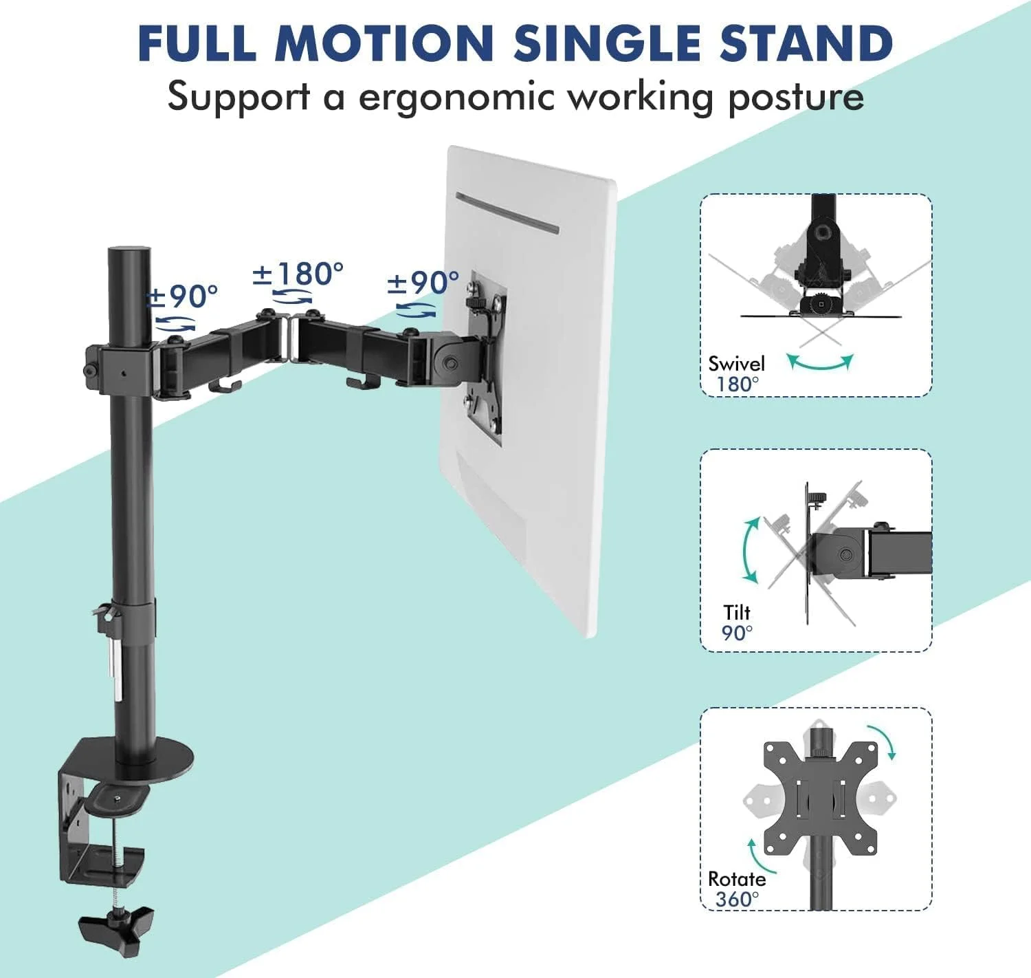 بازوی نگهدارنده دو مانیتوره HEYMIX LIFE - پایه نگهدارنده مانیتور برای مانیتورهای کامپیوتر، پایه دو مانیتوره برای 2 صفحه نمایش 13-27 اینچی، نگهدارنده مانیتور VESA 75mm/100mm برای بازی و کار بازوی نگهدارنده دو مانیتوره HEYMIX LIFE - پایه نگهدارنده مانیتور برای مانیتورهای کامپیوتر، پایه دو مانیتوره برای 2 صفحه نمایش 13-27 اینچی، نگهدارنده مانیتور VESA 75mm/100mm برای بازی و کار