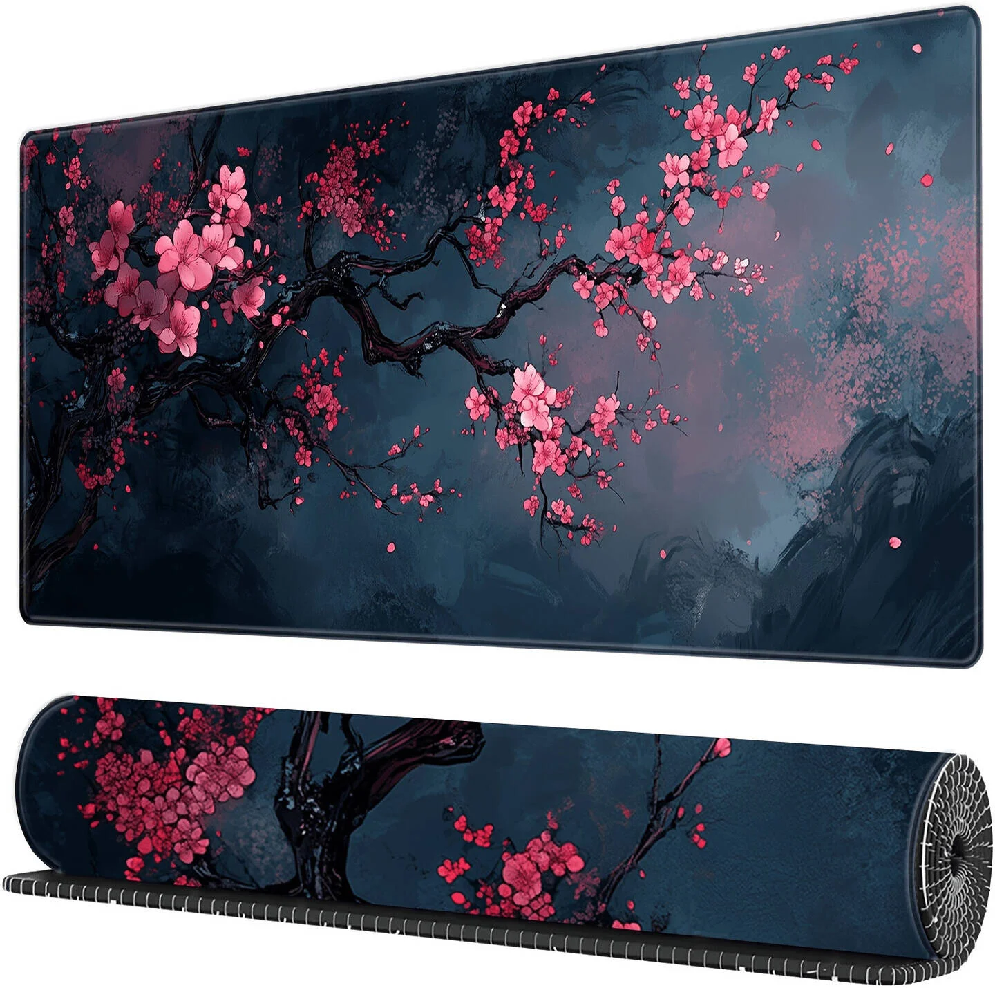 ماوس پد طرح شکوفه گیلاس، پد رومیزی لاستیکی قابل شستشو، پایه بزرگ ضد لغزش، ماوس پد کار و گیمینگ به سبک ژاپنی برای دکوراسیون دفتر کار خانگی، 80 x 30 سانتی متر ماوس پد طرح شکوفه گیلاس، پد رومیزی لاستیکی قابل شستشو، پایه بزرگ ضد لغزش، ماوس پد کار و گیمینگ به سبک ژاپنی برای دکوراسیون دفتر کار خانگی، 80 x 30 سانتی متر
