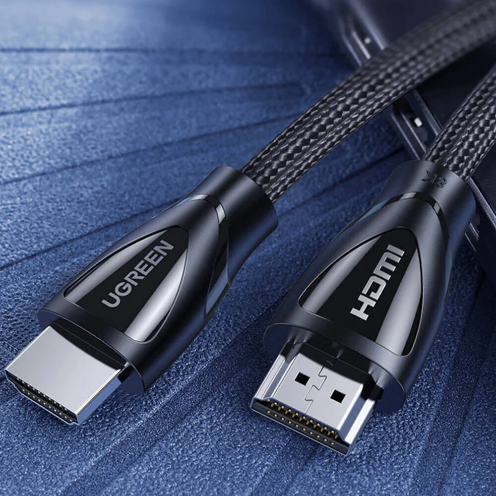 کابل HDMI 2.1 یوگرین مدل HD140، طول 1 متر، رزولوشن 8K/60Hz و 4K/120Hz، کیفیت تصویر فوق العاده HD، نر به نر، HDR 10+، Dolby Vision، پهنای باند 48Gbps، Dynamic HDR، ویدیوی 3D مشکی | 80401