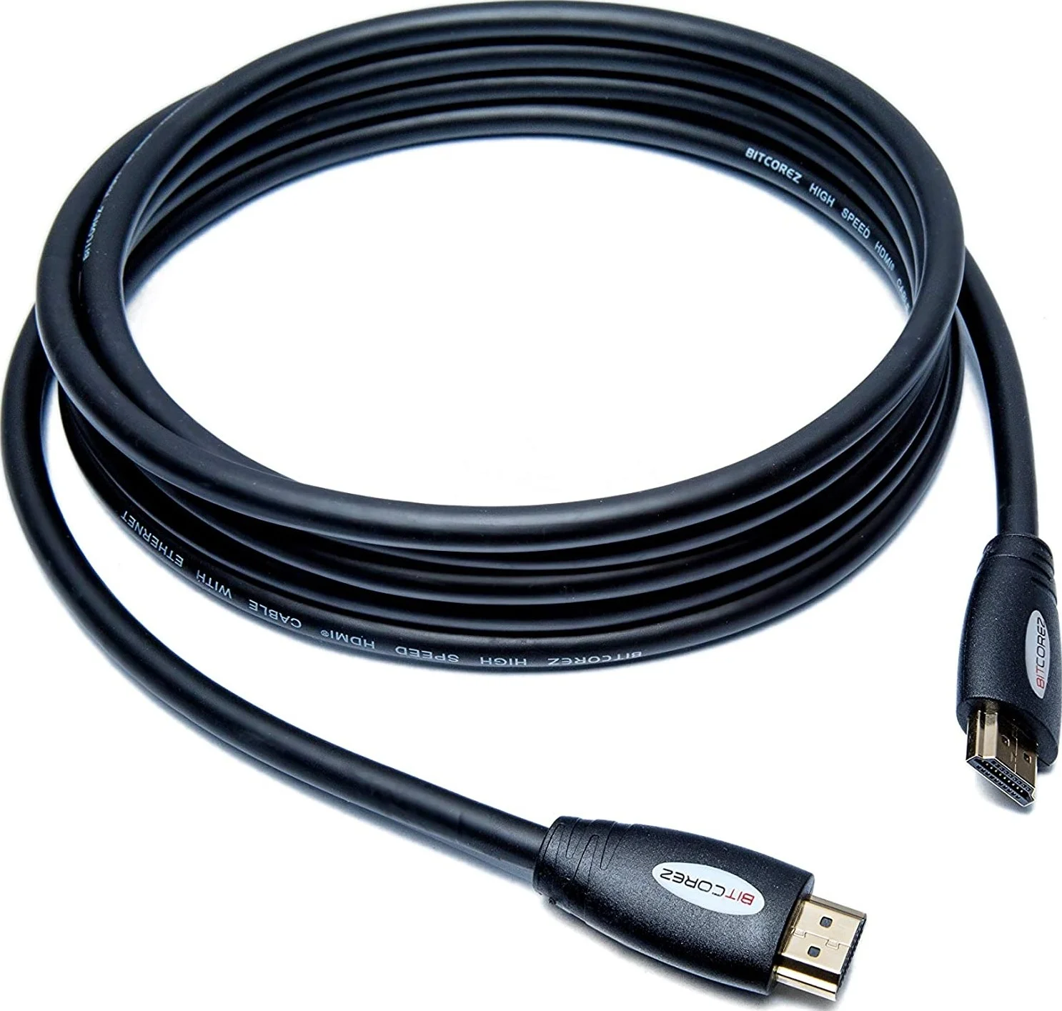 کابل مسی HDMI بیت‌کُرز ۳ متری، پشتیبانی از 3D و 4K (روکش طلا) 30AWG 60 هرتز روکش PVC - مشکی | AHDMIP3BK