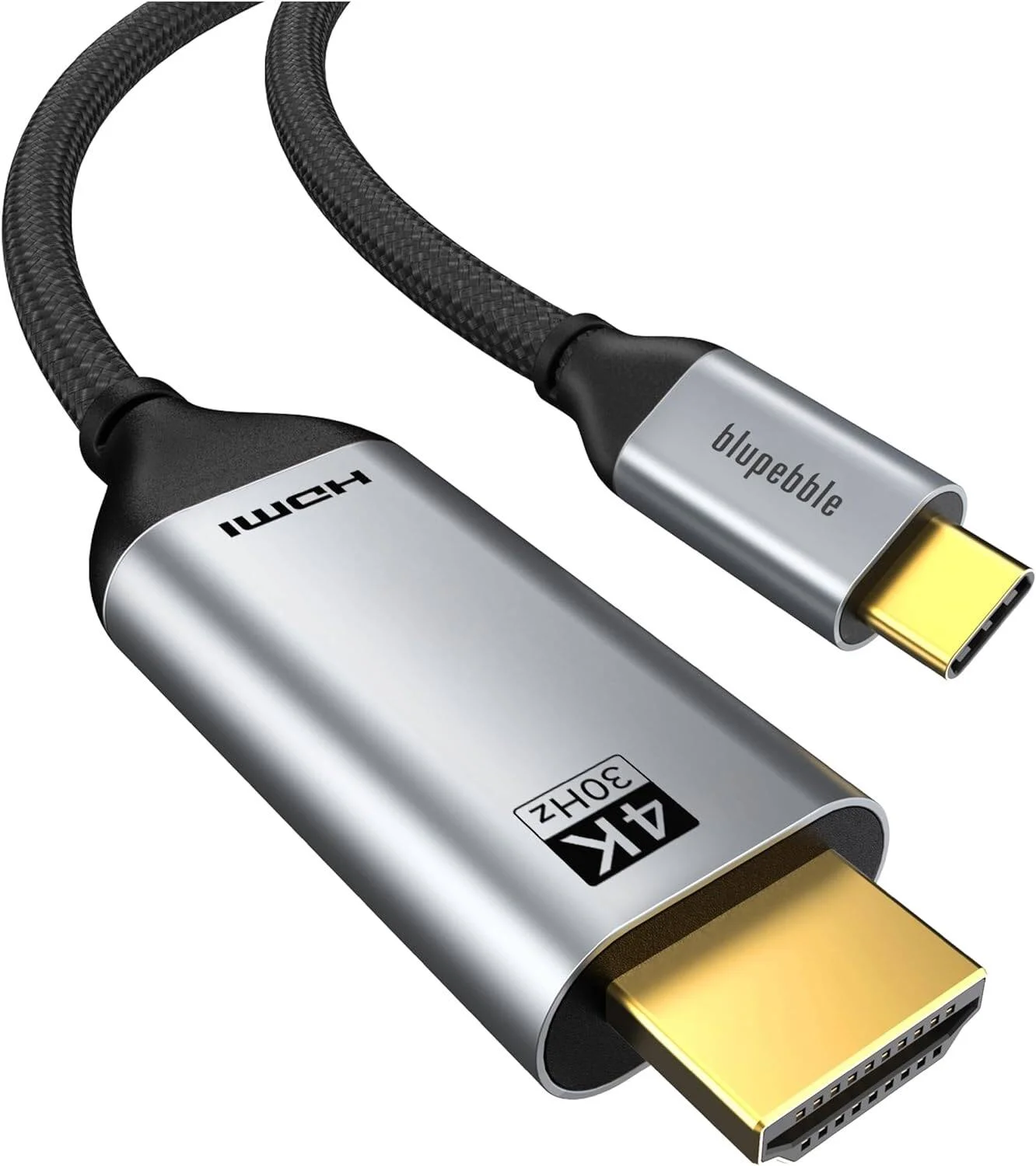 کابل تبدیل USB C به HDMI بلوپبل، آداپتور 4K Thunderbolt 3 به HDMI، سازگار با آیپد پرو، مک بوک، میت 20، گلکسی S9/S8، سرفیس بوک 2/Go و غیره - 1.8 متری