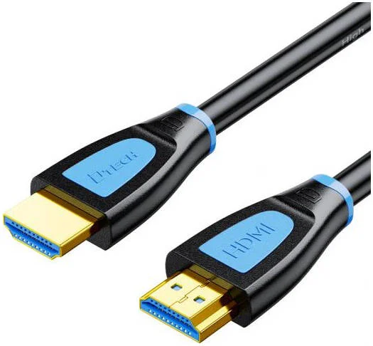 کابل HDMI دی-تک مدل DT-H005FX، رزولوشن 4K 60Hz، سرعت انتقال داده بالا 48Gbps، رابط با روکش طلای 24K، شیلد آلومینیومی، هسته مسی، 3 متر، آبی/مشکی | DT-H005FX
