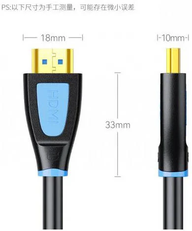 کابل HDMI دی-تک مدل DT-H005FX، رزولوشن 4K 60Hz، سرعت انتقال داده بالا 48Gbps، رابط با روکش طلای 24K، شیلد آلومینیومی، هسته مسی، 3 متر، آبی/مشکی | DT-H005FX