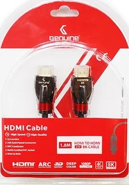 کابل HDMI به HDMI 3.0 متری اصلی، 2.1V 8K Ultra HD، کابل مانیتور با کانکتور روکش طلای 24K | GNHD3M2.1V