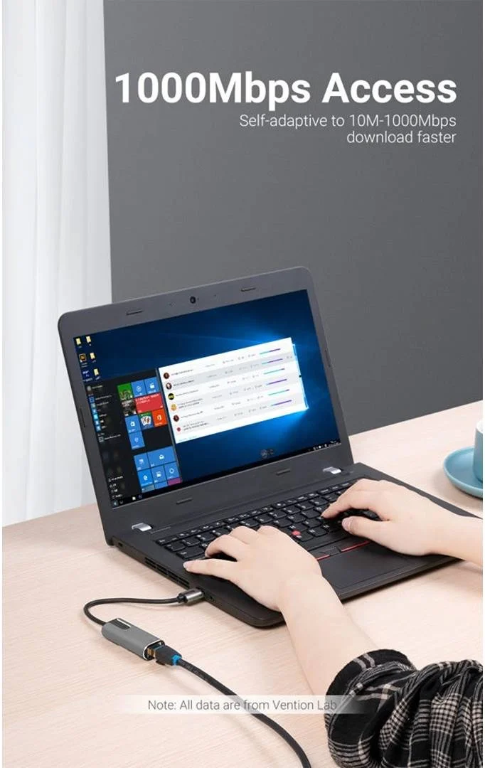 آداپتور USB 3.0 به گیگابیت اترنت Vention، دسترسی 1000 مگابیت در ثانیه، پخش پایدار، کاربرد گسترده، 0.15 متر، بدنه آلیاژ آلومینیوم خاکستری مدل CEWHB آداپتور USB 3.0 به گیگابیت اترنت Vention، دسترسی 1000 مگابیت در ثانیه، پخش پایدار، کاربرد گسترده، 0.15 متر، بدنه آلیاژ آلومینیوم خاکستری مدل CEWHB