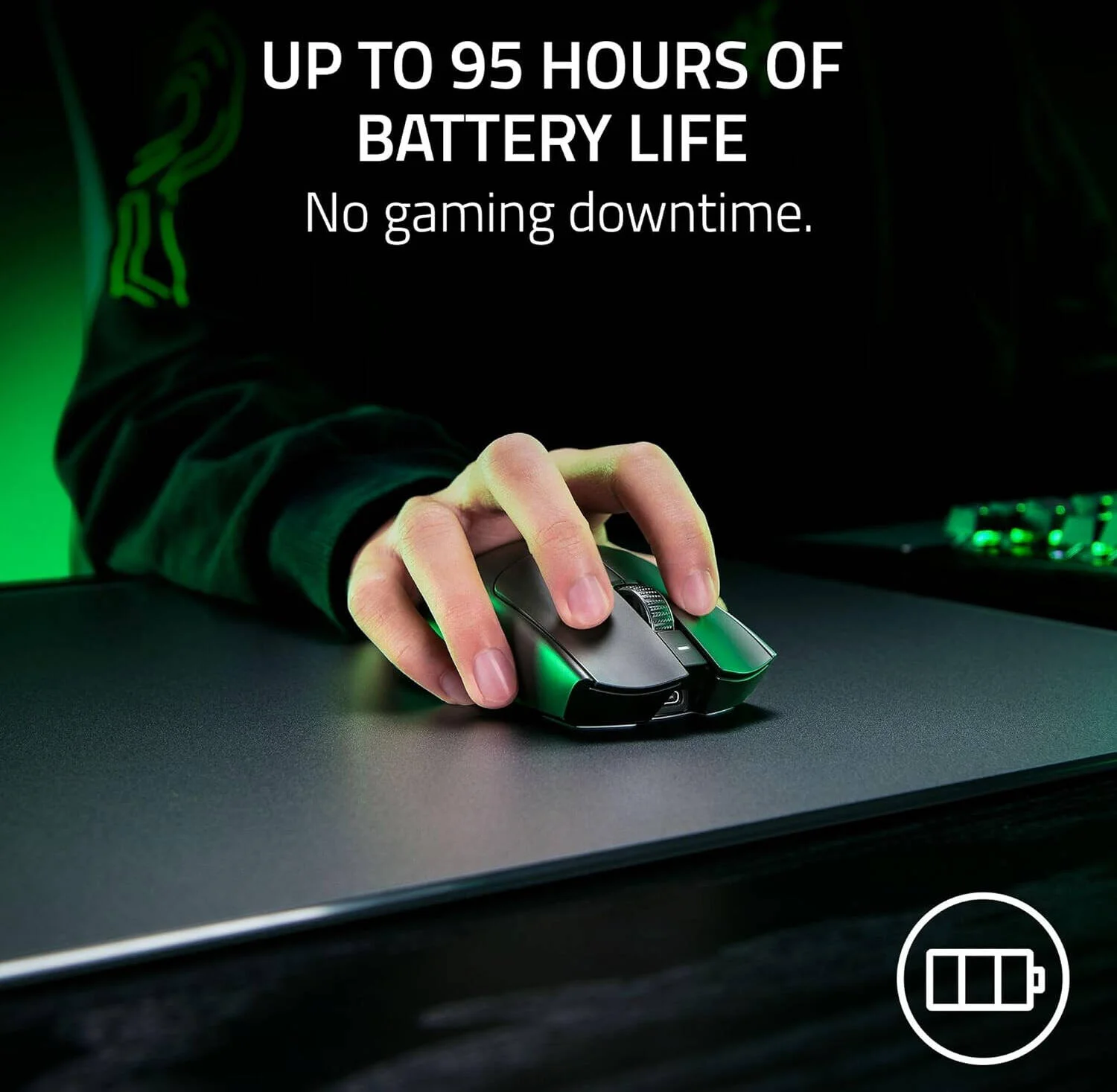 ماوس گیمینگ بیسیم/باسیم Razer Viper V3 Pro، طراحی سبک وزن 54 گرمی، حسگر اپتیکال 35K Gen 2 DPI، عمر باتری تا 95 ساعت، سوییچهای اپتیکال ماوس Gen 3، سفید | RZ01-05120200-R3G1 ماوس گیمینگ بیسیم/باسیم Razer Viper V3 Pro، طراحی سبک وزن 54 گرمی، حسگر اپتیکال 35K Gen 2 DPI، عمر باتری تا 95 ساعت، سوییچهای اپتیکال ماوس Gen 3، سفید | RZ01-05120200-R3G1