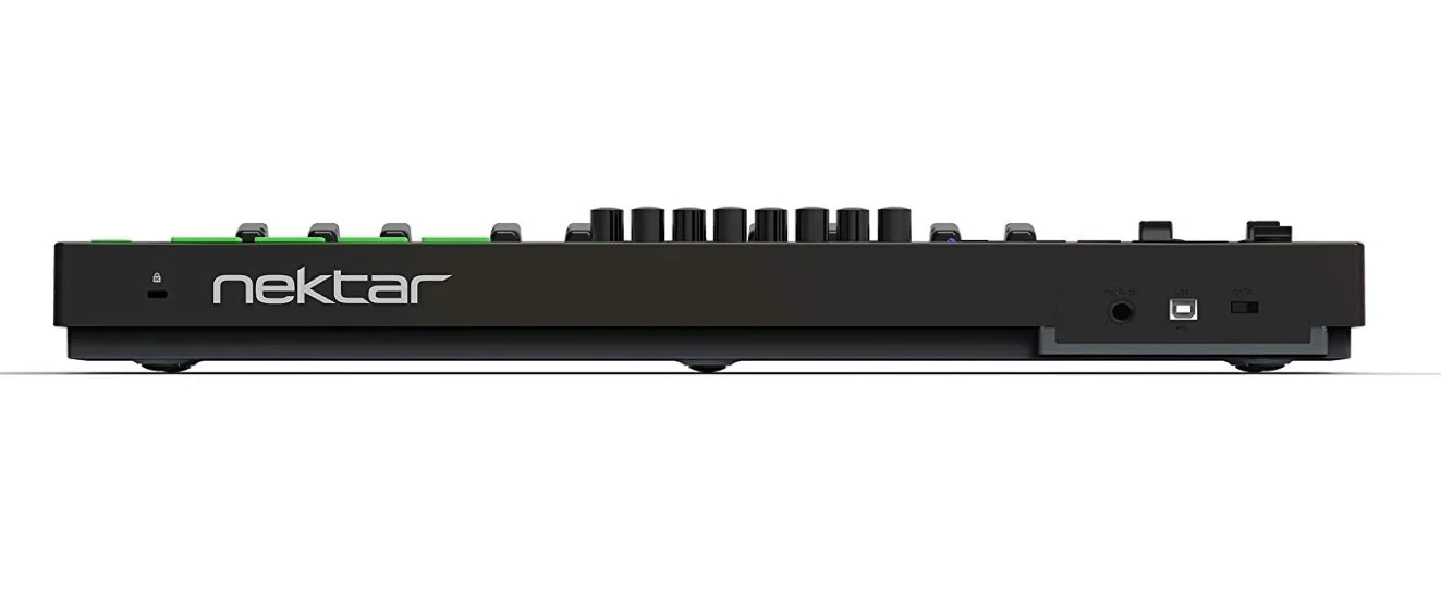 Nektar Impact LX25+ MIDI controller keyboard, 25 Velocity-Sensitive Keys4 Velocity Curves and 3 Fixed Velocities, 8 Control Pots and Single Fader, Full Transport Controls, Black | LX25+