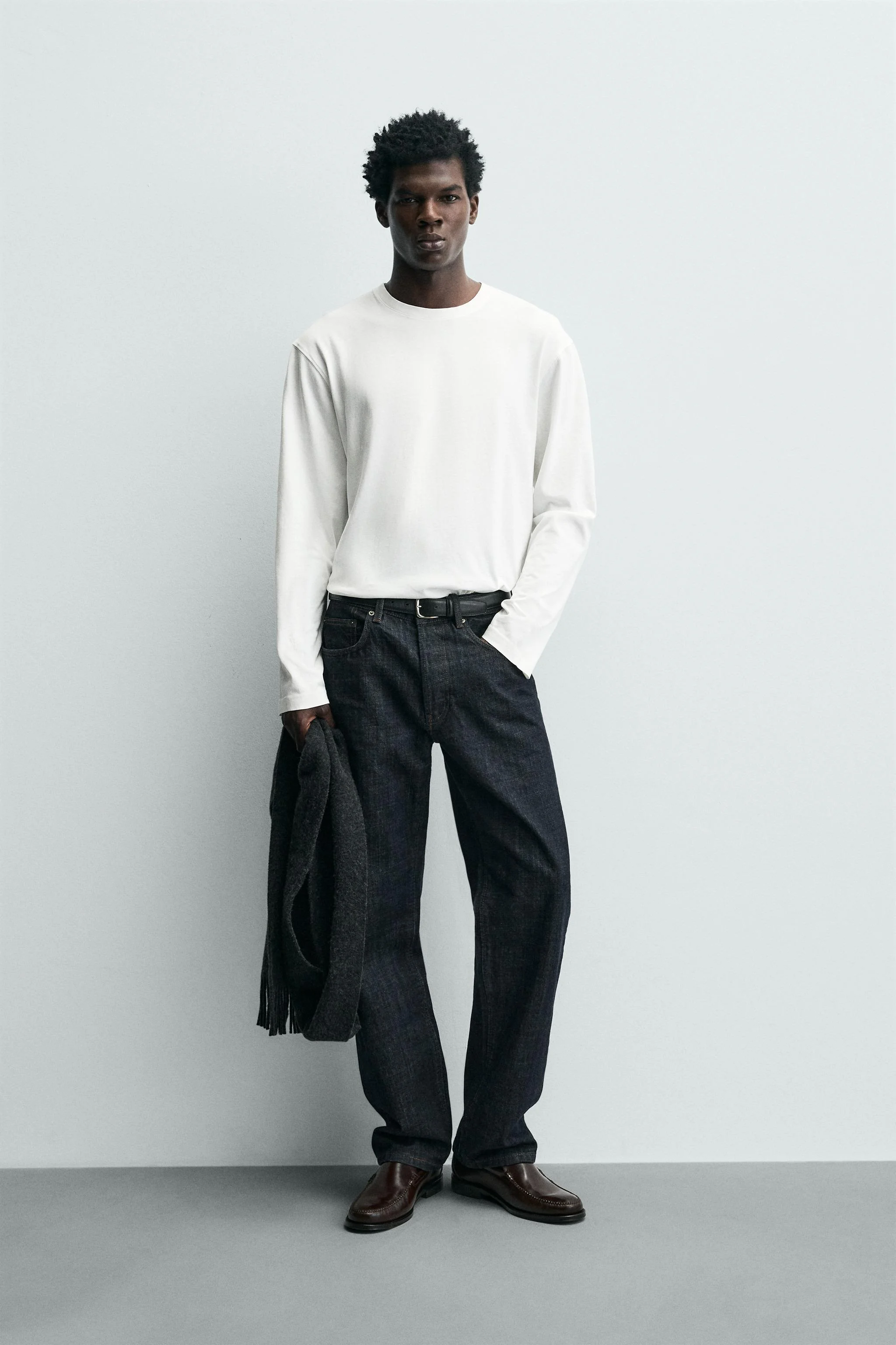 تی شرت آستین بلند با تن خور معمولی