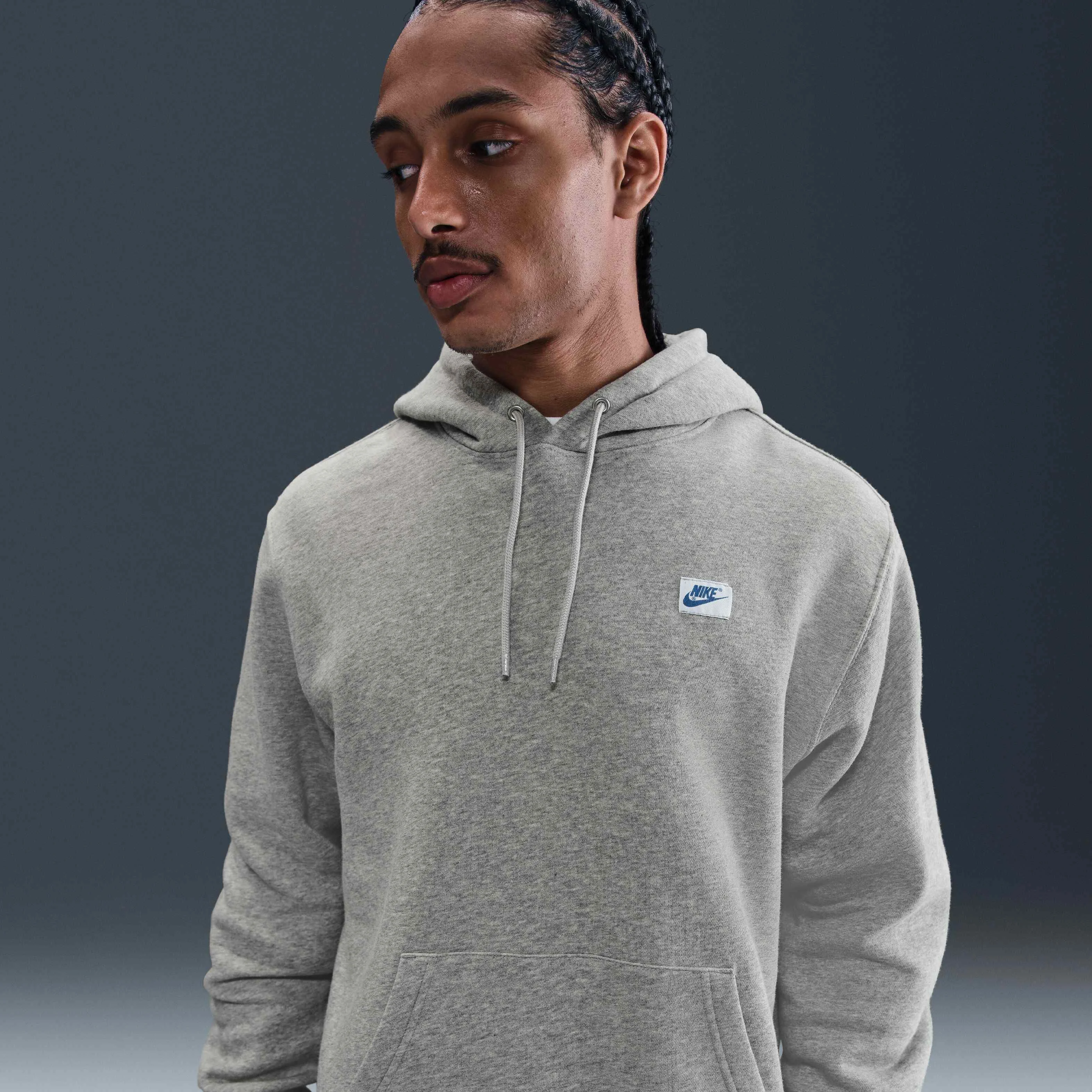 هودی پشمی مردانه نایکی مدل Club - خاکستری تیره هودی پشمی مردانه نایکی مدل Club - خاکستری تیره