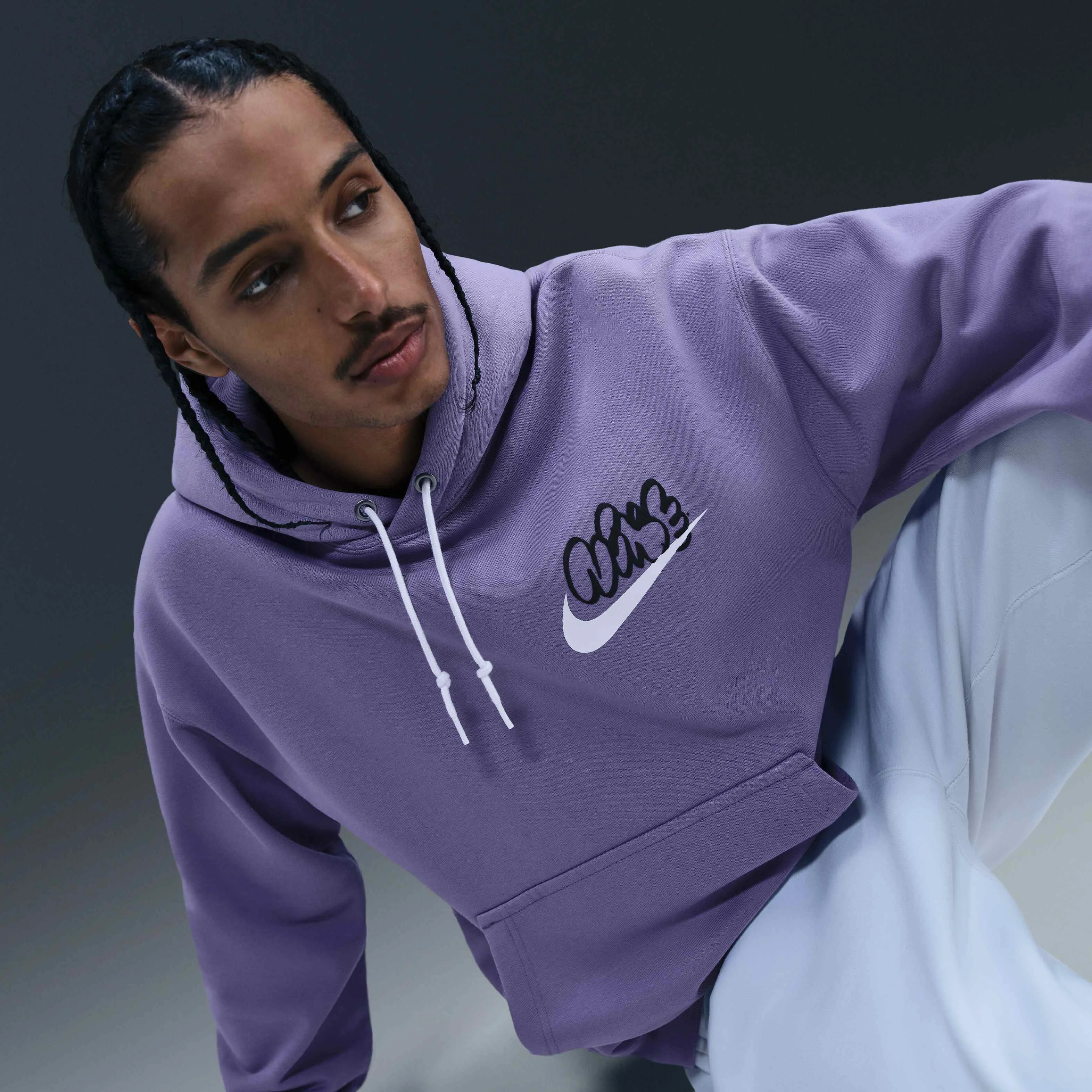 هودی پشمی مردانه نایک Solo Swoosh - آمتیست دودی هودی پشمی مردانه نایک Solo Swoosh - آمتیست دودی