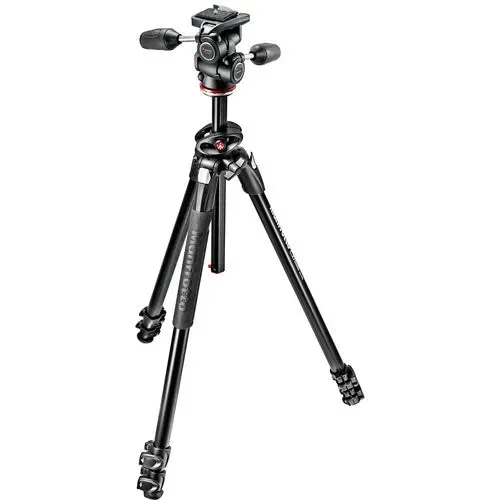 سه پایه آلومینیومی Manfrotto 290 Dual به همراه هد سه طرفه پن/شیب