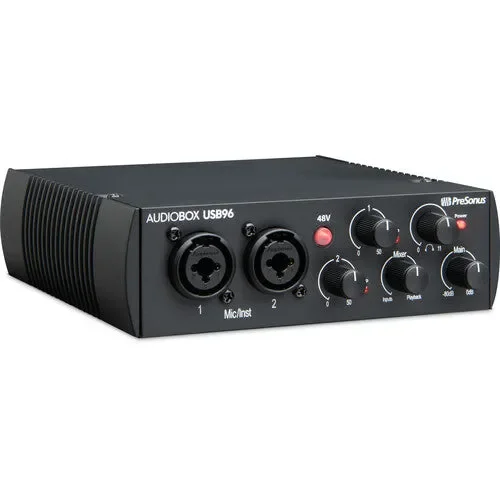 پکیج کامل سخت افزاری/نرم افزاری ضبط صدا PreSonus AudioBox USB 96 پکیج کامل سخت افزاری/نرم افزاری ضبط صدا PreSonus AudioBox USB 96