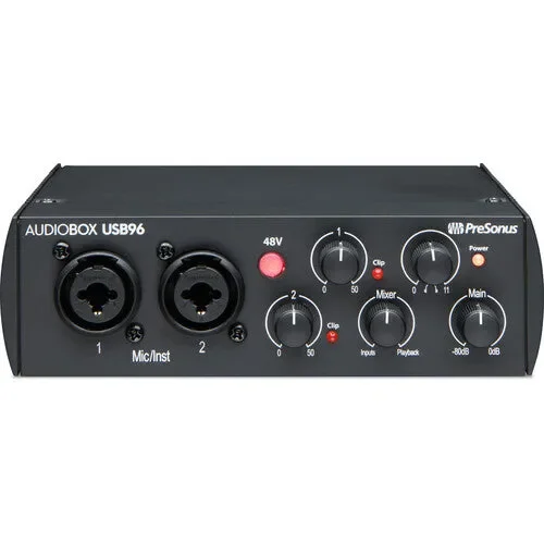 پکیج کامل سخت افزاری/نرم افزاری ضبط صدا PreSonus AudioBox USB 96 پکیج کامل سخت افزاری/نرم افزاری ضبط صدا PreSonus AudioBox USB 96