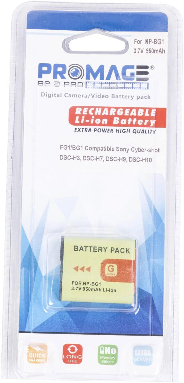 باتری پرومِیج برای سونی، باتری لیتیومی نوع G برای Sony DSC-N1، 960mAh، بسته برق قابل شارژ 3.4Wh | NP-BG1/FG1