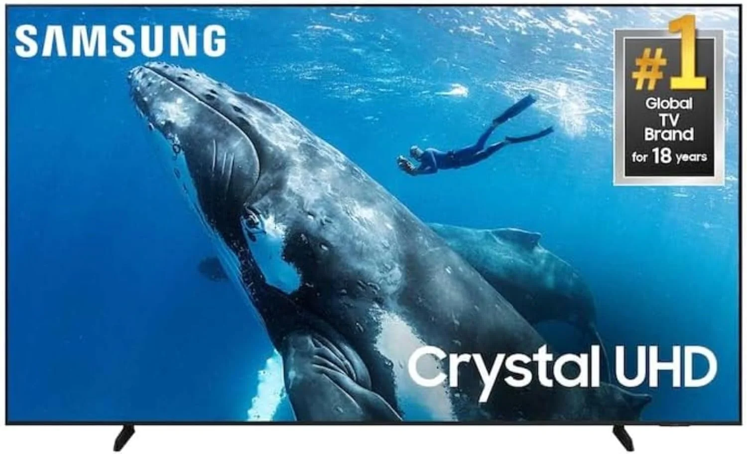 تلویزیون هوشمند 98 اینچی سامسونگ مدل DU9000 Crystal UHD 4K | تلویزیون فوق العاده بزرگ 4K سامسونگ با پردازنده Crystal 4K، HDR10+، Motion Xcelerator 120Hz، Alexa داخلی، طراحی AirSlim - تلویزیون 2024 (مدل بین المللی)