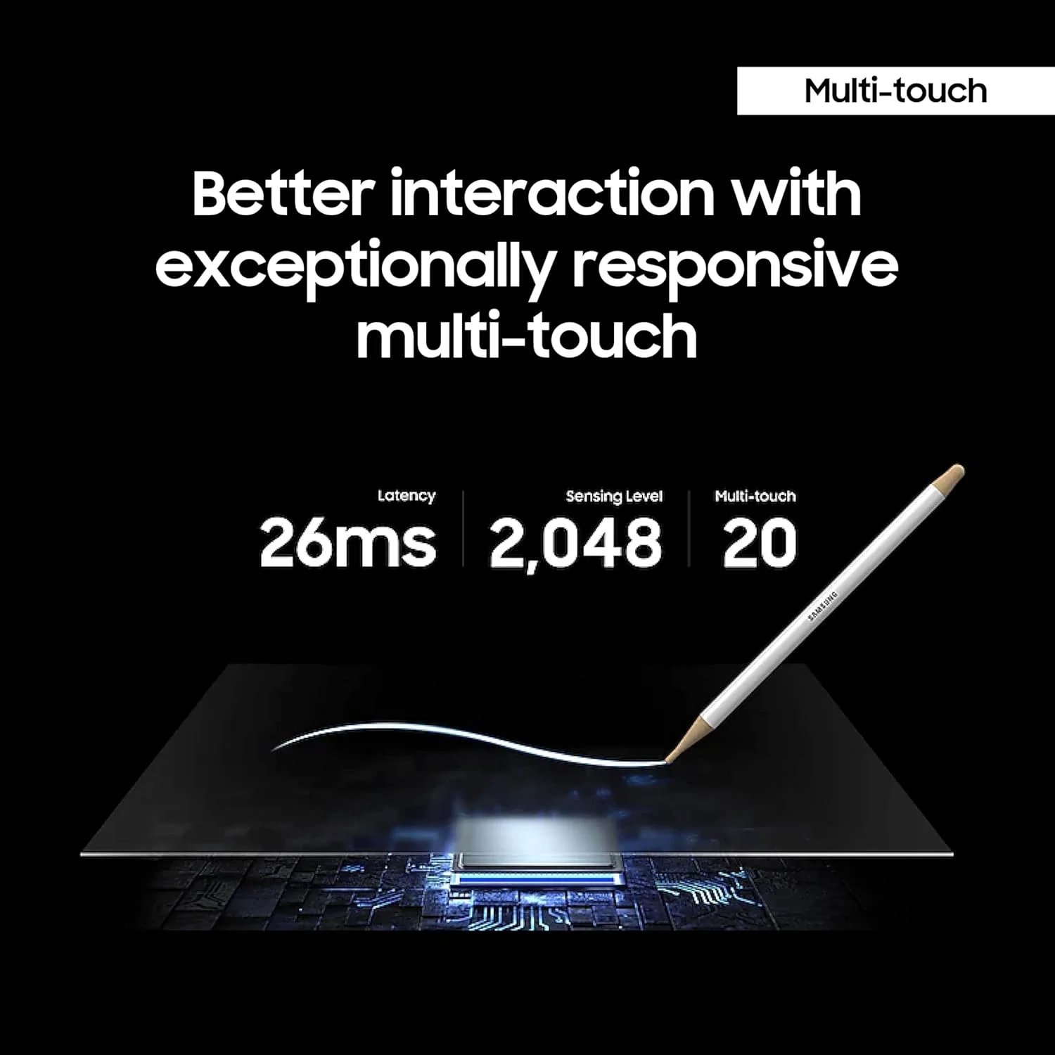 نمایشگر تعاملی 85 اینچی 4K سامسونگ Pro، SmartView+، بلندگوهای داخلی، Wi-Fi و بلوتوث داخلی، صفحه نمایش بادوام، جفت سازی جهانی، LH85WMBWLGCXZA