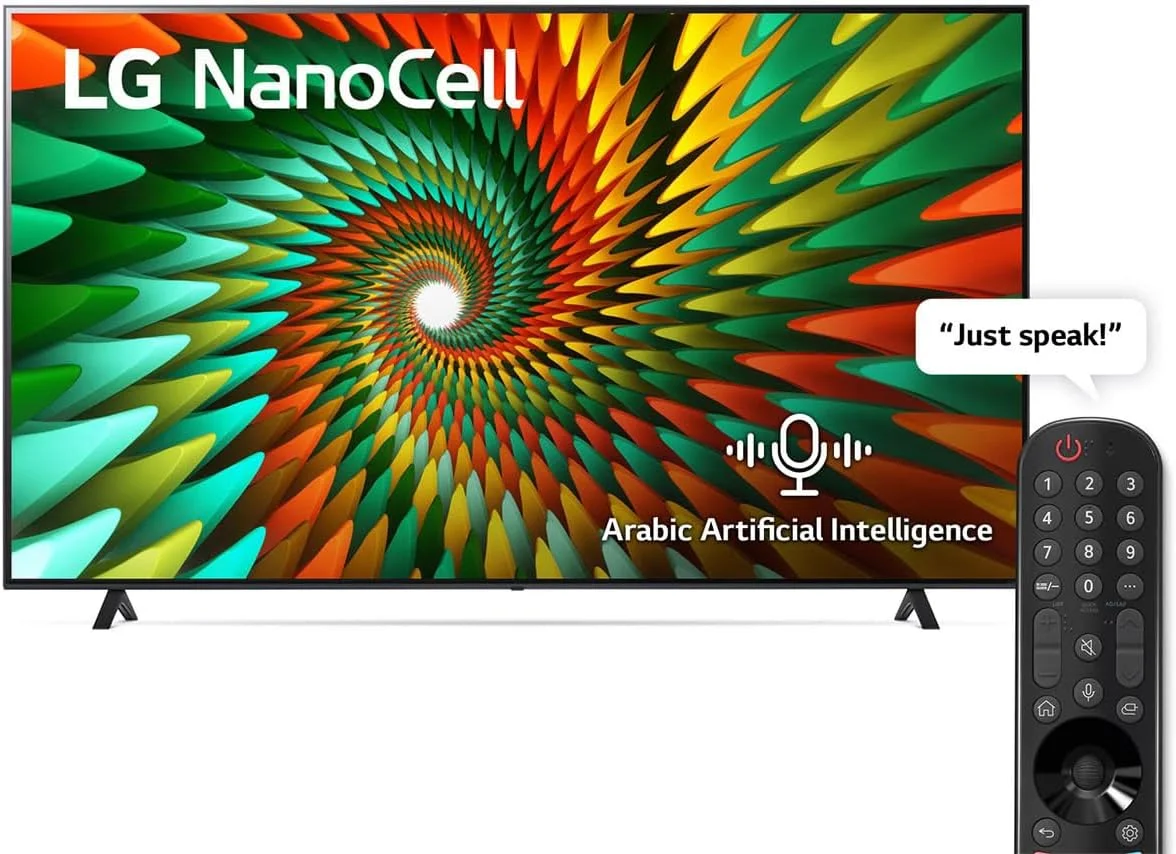 تلویزیون هوشمند نانوسل 4K ال‌جی سری Nano77، سایز 65 اینچ، مدل 65NANO776RA.AMAE سال 2023