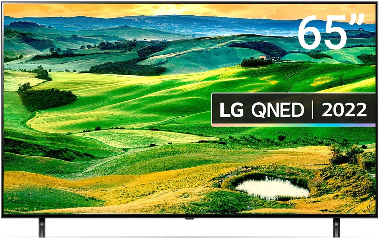 تلویزیون ال‌جی QNED سایز 65 اینچ سری QNED80، طراحی سینمایی صفحه نمایش 4K Active HDR webOS22 با هوش مصنوعی ThinQ، مشکی، مدل 65QNED806QA-AMEG، تلویزیون هوشمند (بازسازی شده)