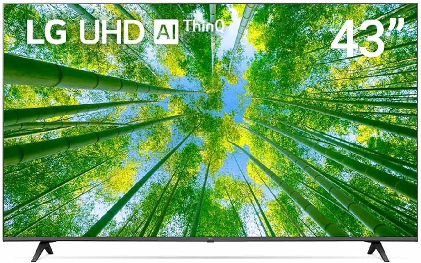 تلویزیون 43 اینچ ال‌جی با طراحی صفحه سینما، کیفیت تصویر 4K Active HDR، سیستم عامل WebOS هوشمند و هوش مصنوعی ThinQ - مدل 43UQ80006LD-AMAE (مدل 2022) (بازسازی شده)