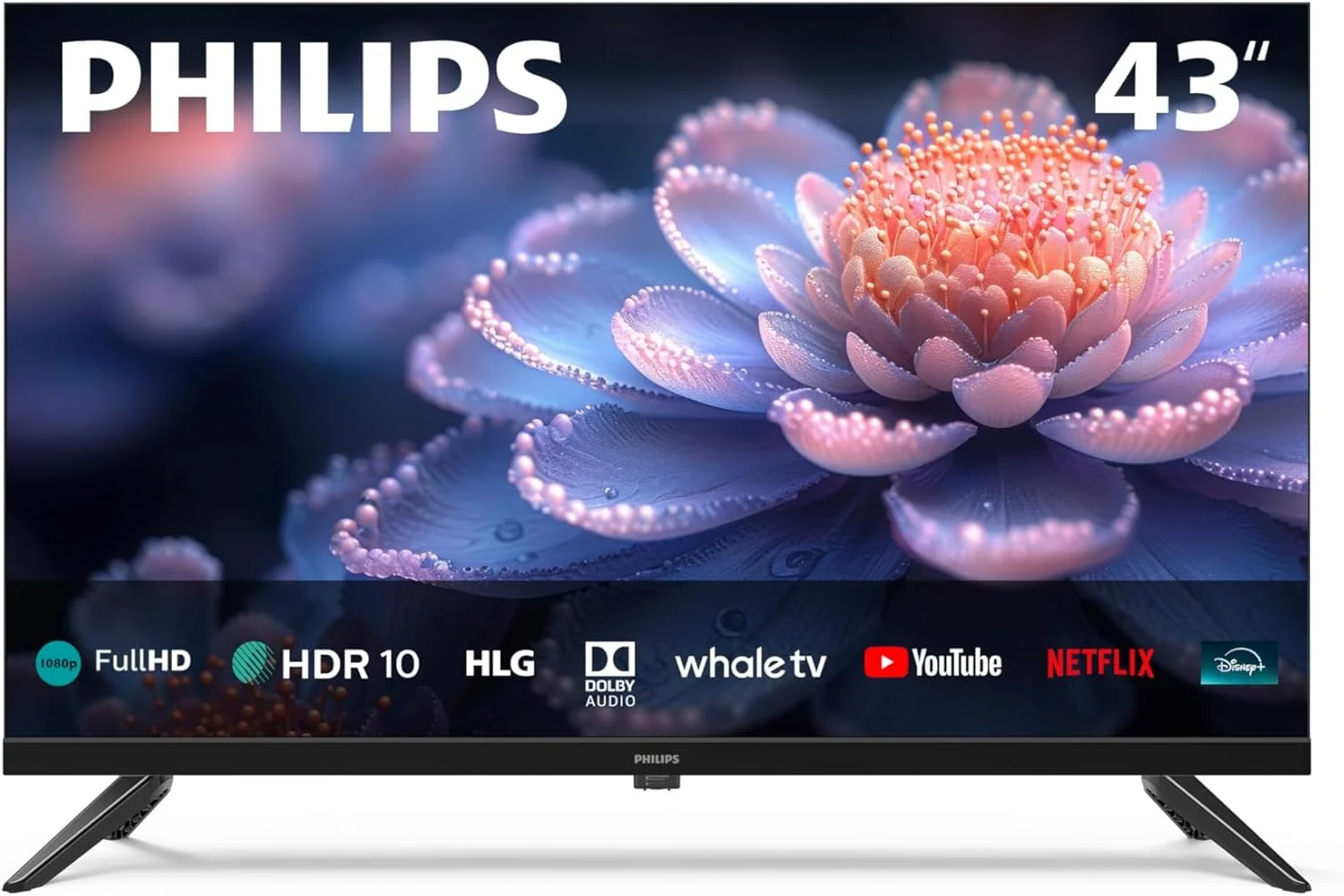 تلویزیون هوشمند ال ای دی 43 اینچ فیلیپس – کیفیت تصویر Full HD با سیستم عامل Whale و صدای Dolby | طراحی شیک، پخش جریانی بی نهایت