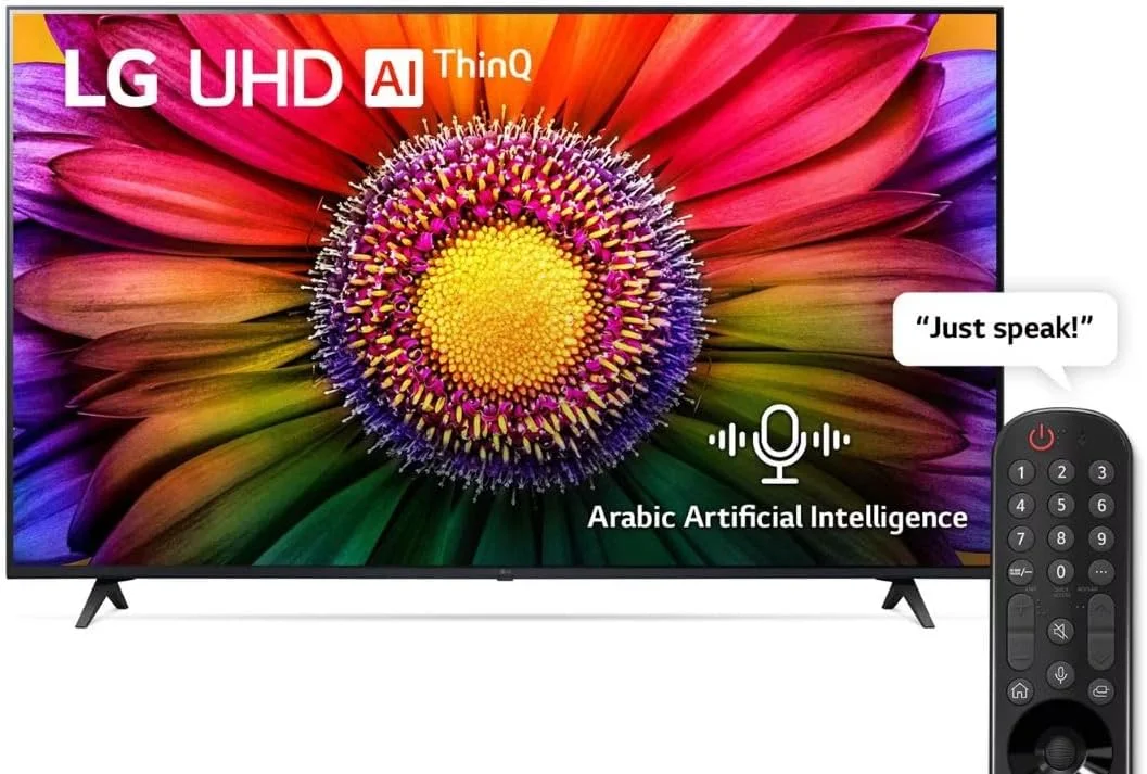 تلویزیون هوشمند ال جی مدل UR80 با صفحه نمایش 65 اینچ - گیرنده داخلی - کیفیت تصویر 4K Quantum - همراه با ریموت جادویی - 65UR80006LJ
