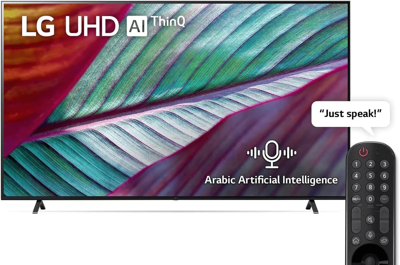 تلویزیون 43 اینچ ال جی مدل UR78006LL.AMAE سری UR78 (بازسازی شده)، کیفیت تصویر UHD 4K، سیستم عامل WebOS Smart AI ThinQ، سال 2023