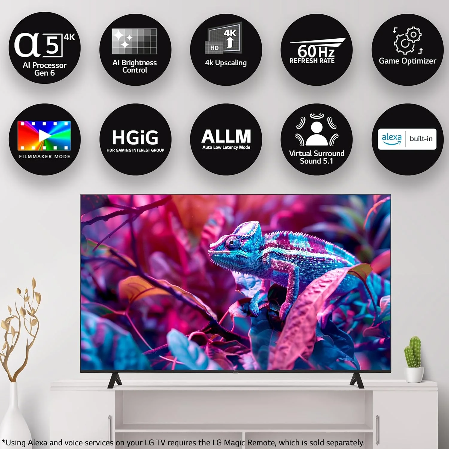 تلویزیون ال ای دی هوشمند 4K Ultra HD ال‌جی سری UR75 مدل 43UR75006LC با ابعاد 108 سانتی‌متر (43 اینچ)