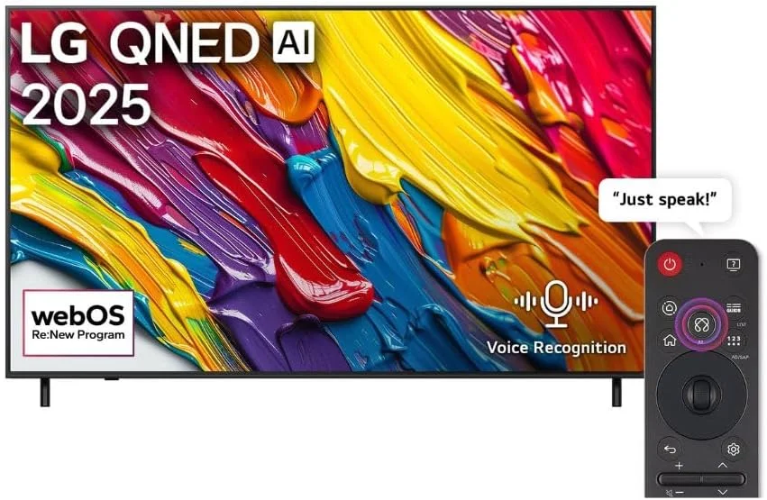 تلویزیون هوشمند 75 اینچ LG QNED AI QNED82 4K با ریموت جادویی AI و HDR10 webOS25 مدل 2025