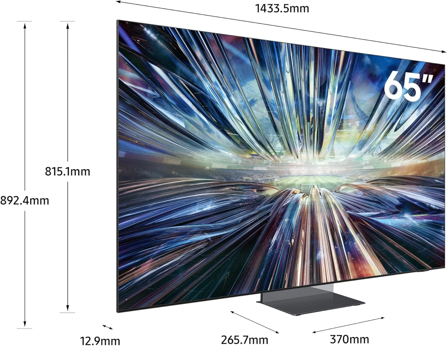 تلویزیون 65 اینچ Neo QLED سامسونگ، QN900D، 8K، Mini LED، ارتقاء کیفیت تصویر 8K با هوش مصنوعی Pro، طراحی Infinity Air، سامسونگ TV Plus، تلویزیون هوشمند Tizen، QE65QN900DUXZN (نسخه بین المللی 2024) (بازسازی شده)