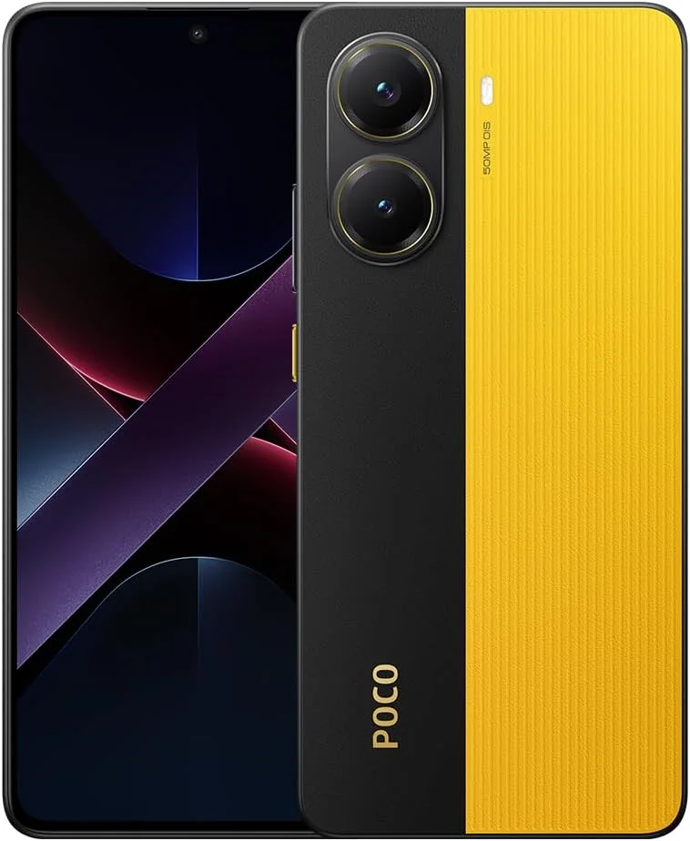 گوشی موبایل شیائومی پوکو X7 PRO 5G + 4G LTE (برای Tmobile Mint Tello و گلوبال) (256 گیگابایت + 8 گیگابایت رم) Ai 6.67 اینچ 50 مگاپیکسل گیمینگ NFC دو سیم کارت آنلاک مدل 2412DPC0AG (زرد)