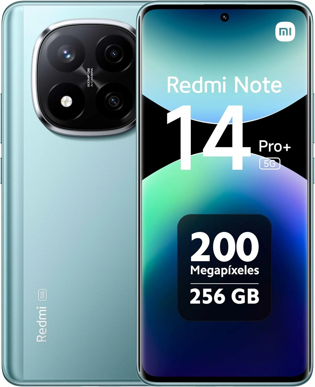 شیائومی ردمی نوت 14 پرو+ پلاس 5G + 4G LTE (برای Tmobile Mint Tello و سراسری) (256 گیگابایت + 8 گیگابایت) NFC 6.67 اینچ 120 هرتز دوربین 200 مگاپیکسلی Pro AI مدل 24115RA8EG آنلاک دو سیم کارت (آبی یخی)