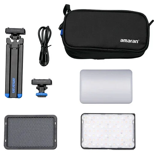 کیت کامل نور پنلی ال ای دی دو رنگ Aputure Amaran Ace 25x (ذغالی) مناسب تولیدکنندگان محتوا