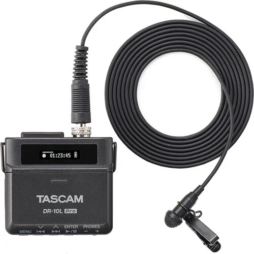 ضبط کننده صدا TASCAM DR-10L Pro به همراه میکروفون یقه ای