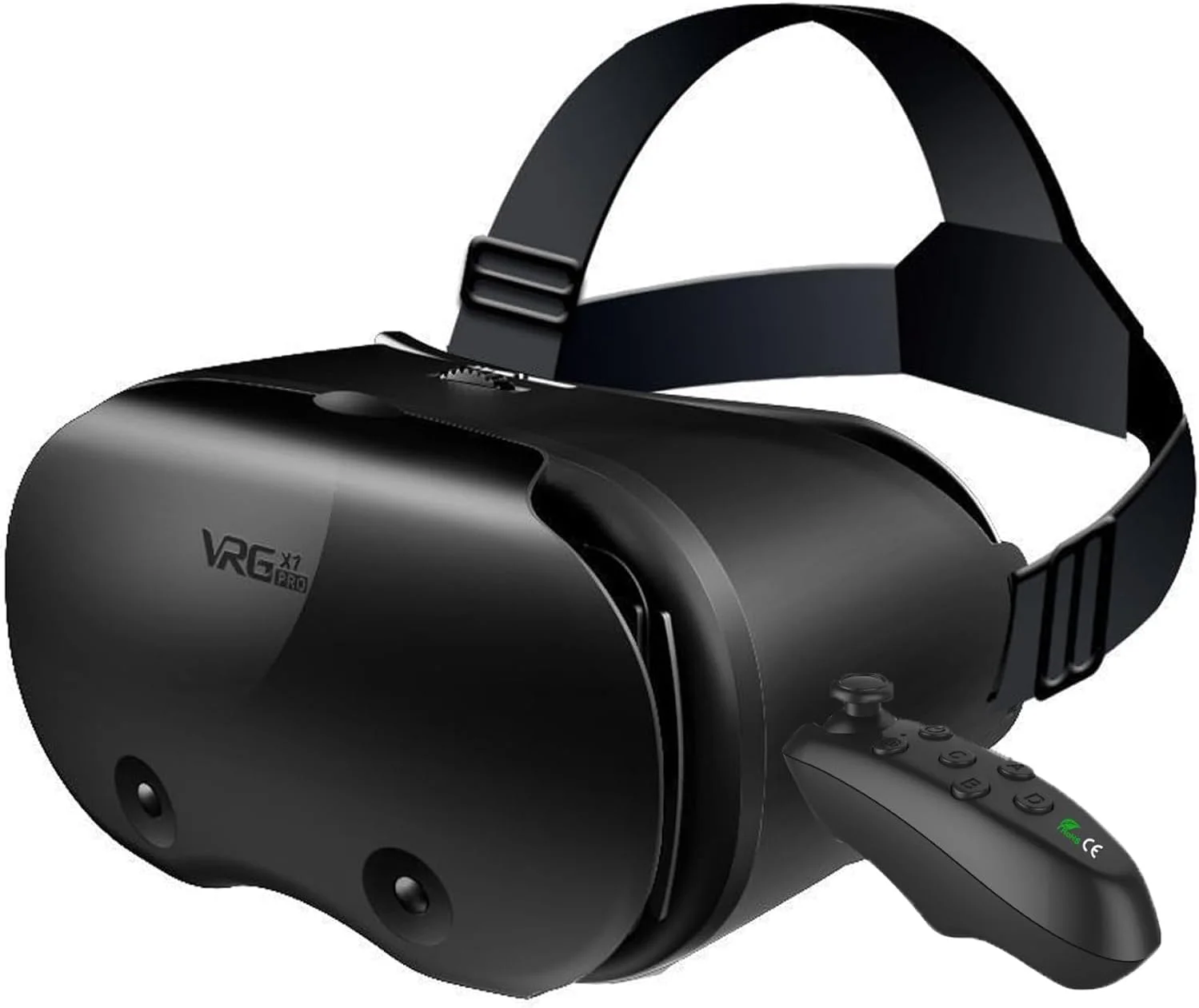 هدست واقعیت مجازی سه بعدی برای آیفون و اندروید، عینک واقعیت مجازی قابل تنظیم با کنترلر، سازگار با گوشی های 5.0 تا 7.0 اینچی، لنزهای HD ضد نور آبی، چرم PU راحت - ایده آل برای فیلم ها و بازی های موبایلی