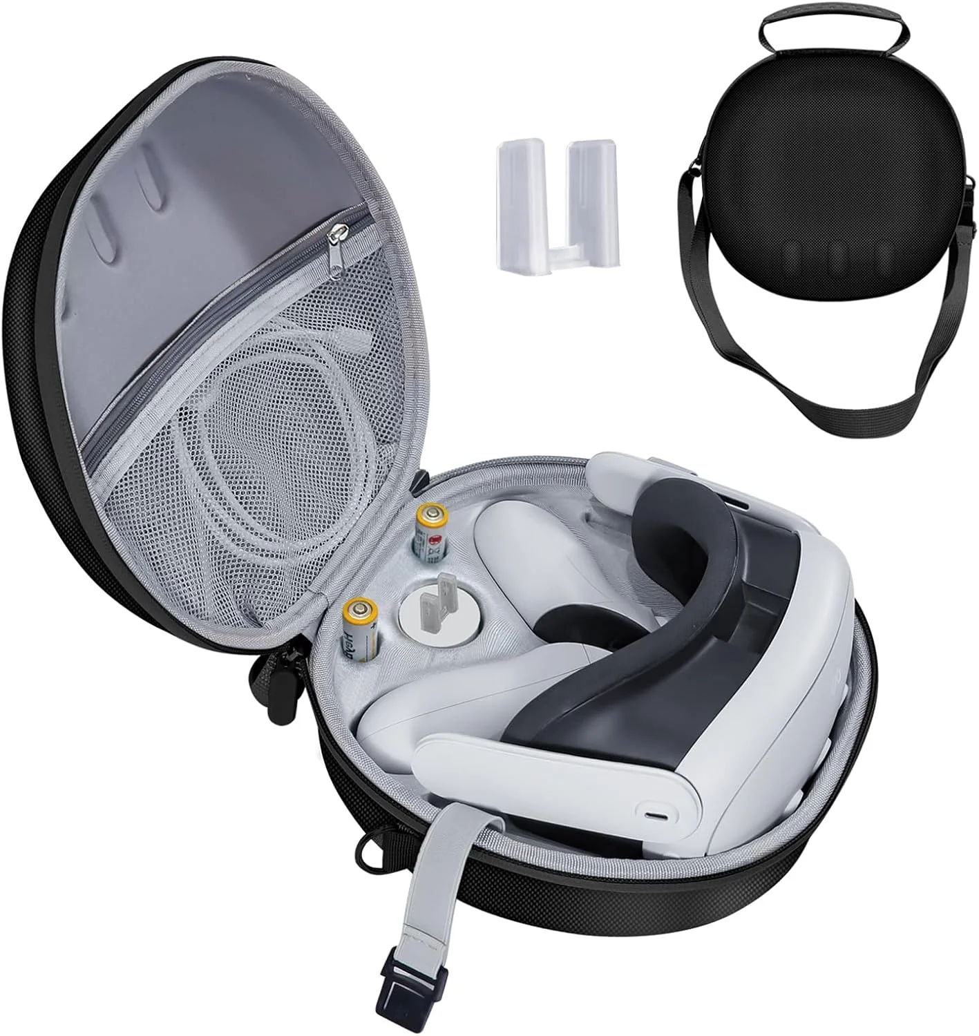 کیف حمل سخت سازگار با Meta Oculus Quest 3، هدست واقعیت مجازی گیمینگ و لوازم جانبی کنترلر لمسی، مناسب برای مسافرت و نگهداری در منزل (مشکی)