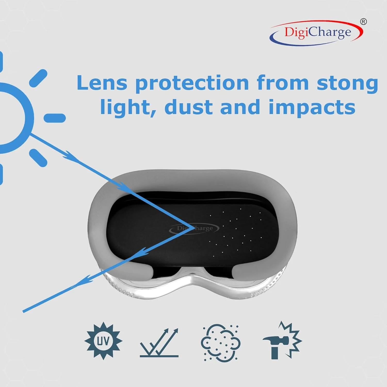 محافظ لنز Digicharge سازگار با Vision Pro، Quest 3/2/1، Rift S، Valve Index، Pico 4 و HP Reverb G2، محافظت از لنز در برابر خط و خش، گرد و غبار و نور خورشید