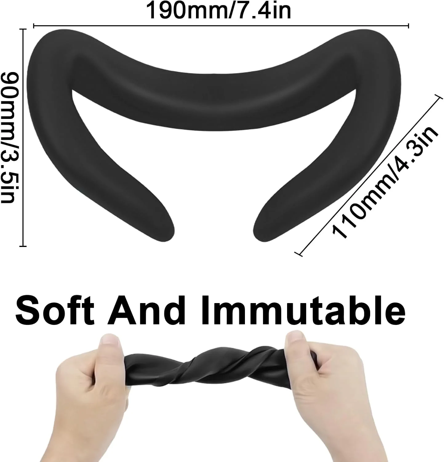 روکش سیلیکونی صورت برای Quest 3، لوازم جانبی Quest 3، سازگار با عینک واقعیت مجازی، Meta Quest 3، ماسک چشم، ضد عرق، سازگار با روکش صورت Quest 3