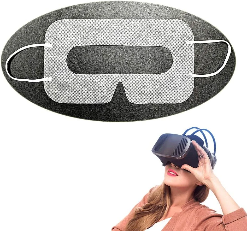 ماسک چشم یکبار مصرف واقعیت مجازی دلفینو 100 عددی، سازگار با پوست، تنفس پذیر، نرم، راحت و بهداشتی (سفید)