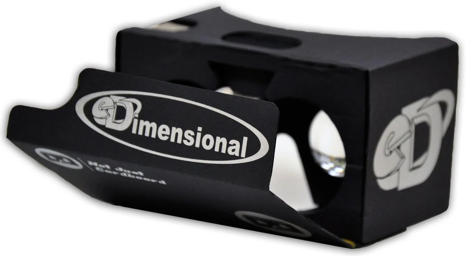 کیت کامل Google Cardboard V2 هدست واقعیت مجازی نسخه 2.0 با بند سر، دستورالعمل های ویدئویی و پورتال واقعیت مجازی با دکمه لمسی - برای آیفون و اندروید (مشکی) از Not Just Cardboard