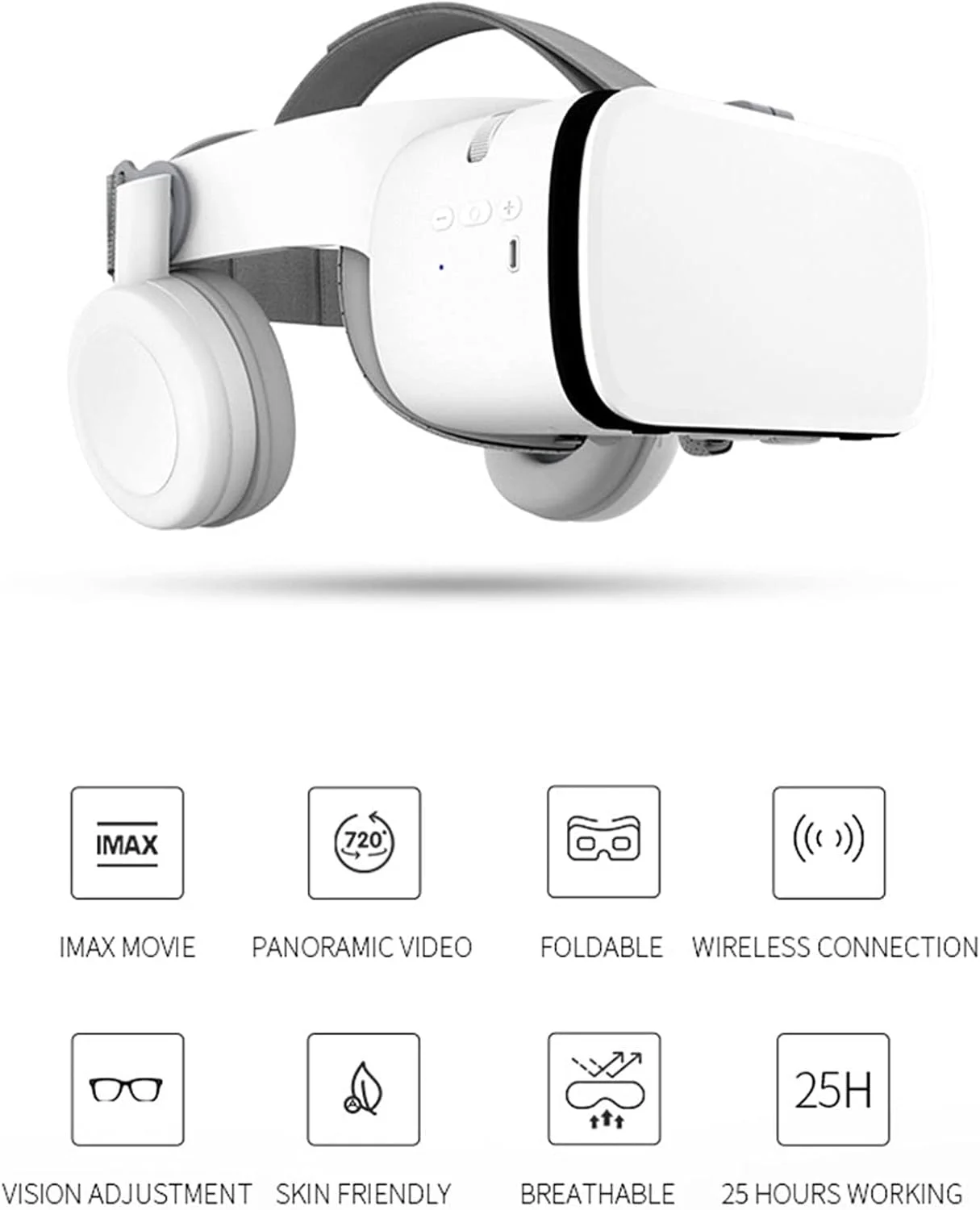 عینک واقعیت مجازی سه بعدی، عینک واقعیت مجازی جهانی، عینک واقعیت مجازی سه بعدی راحت، هدست گیمینگ واقعیت مجازی، برای نوجوانان، بزرگسالان، پسران، سفید