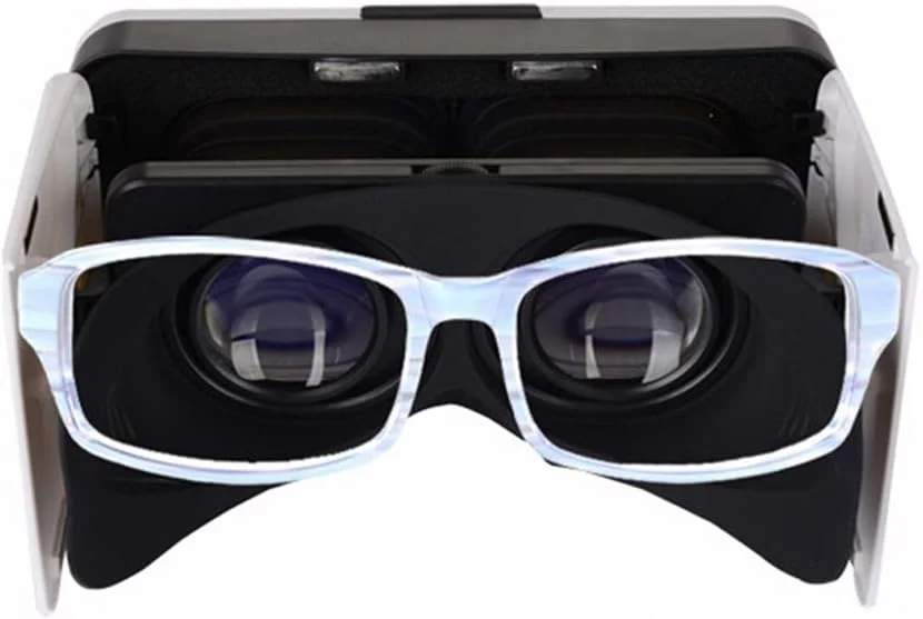 هدست واقعیت مجازی CLX، عینک واقعیت مجازی تاشو قابل حمل سه بعدی، عینک دیجیتال هوشمند واقعیت مجازی برای فیلم و بازی های سه بعدی (تلفن های 4.7-6 اینچی)