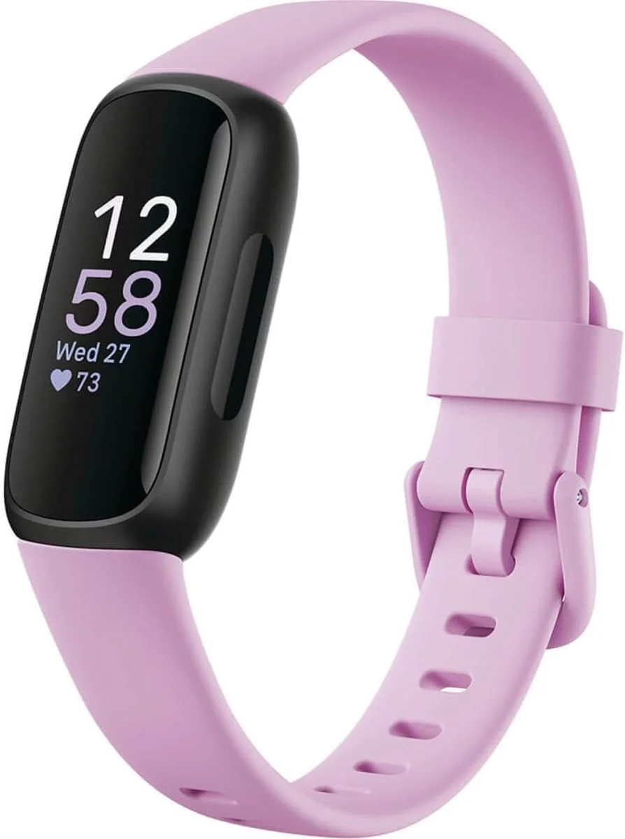 ردیاب سلامتی و تناسب اندام Fitbit Inspire 3 با مدیریت استرس، شدت تمرین، ردیابی خواب، ضربان قلب 24/7 و موارد دیگر، Lilac Bliss/Black، سایز One Size (بندهای S & L شامل)