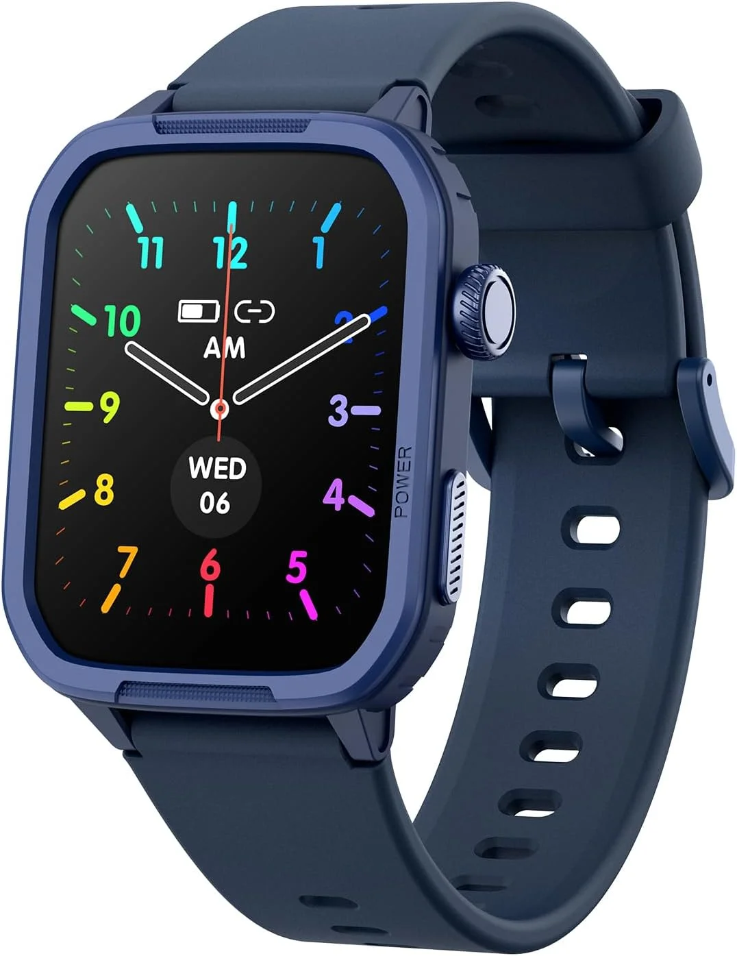 ساعت هوشمند مقاوم نظامی ZONEY Kids، ساعت ردیاب تناسب اندام ضد آب IP68 برای کودکان با صفحه نمایش 1.54 اینچی DIY، 19 حالت ورزشی، گام شمار، ضربان قلب، هدیه عالی برای پسران دختران نوجوان 6-14 (آبی)